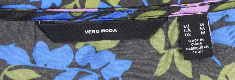 Womens UK Size M VERO MODA Multicoloured Wrap Blouse