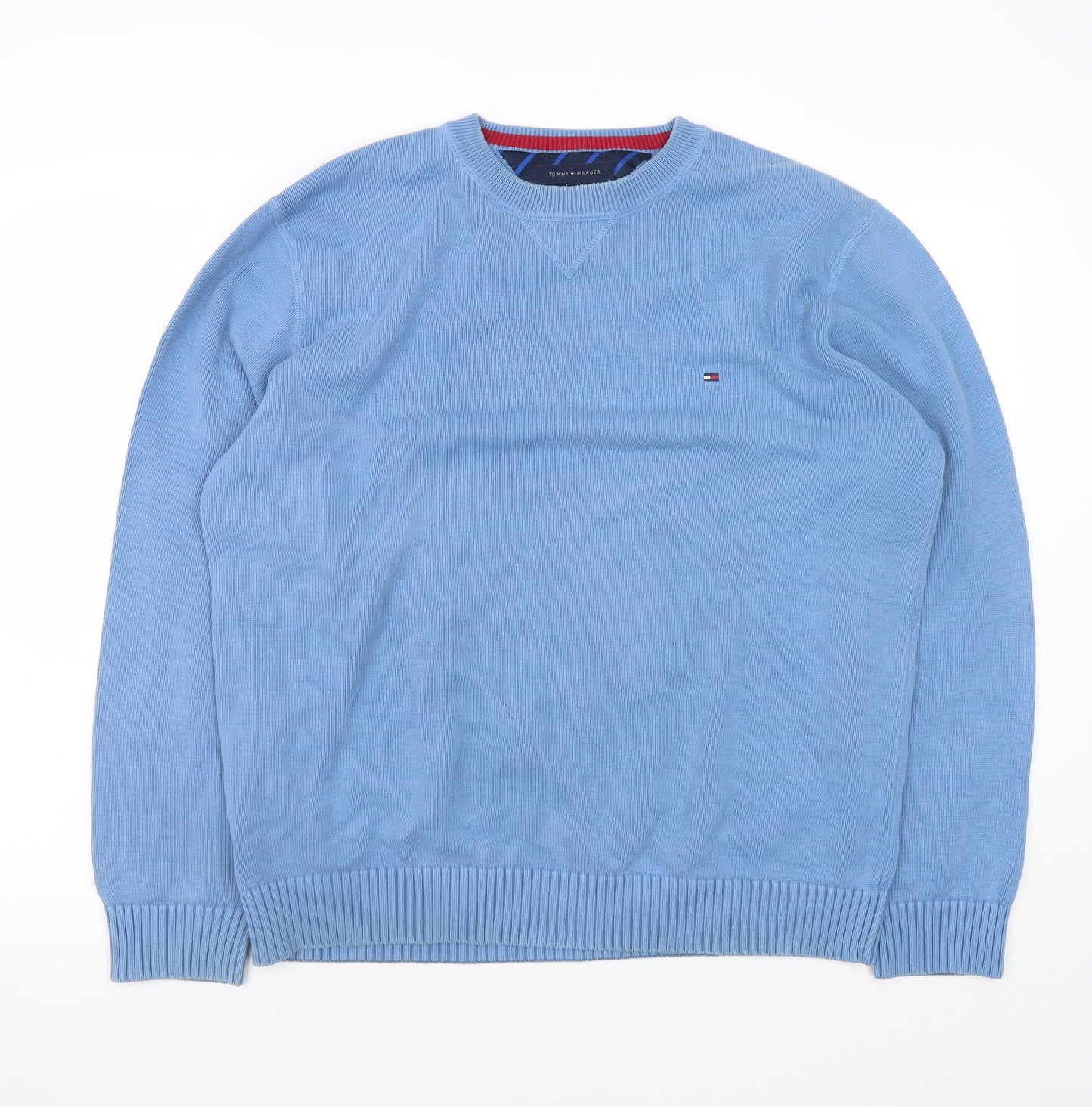 Mens UK Size XL Tommy Hilfiger Blue Pullover Jumper