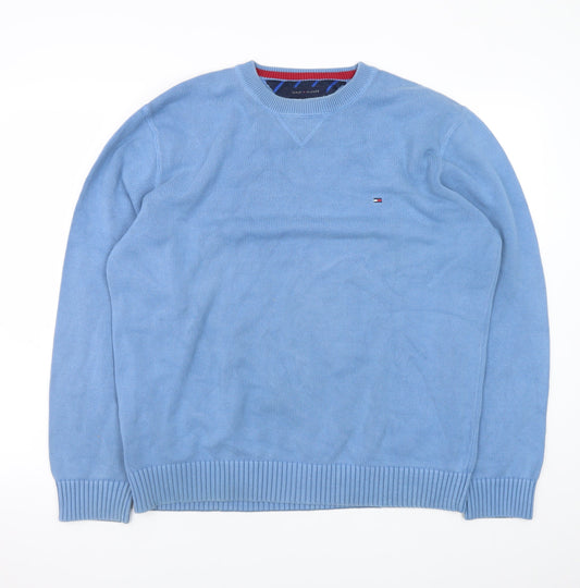 Mens UK Size XL Tommy Hilfiger Blue Pullover Jumper