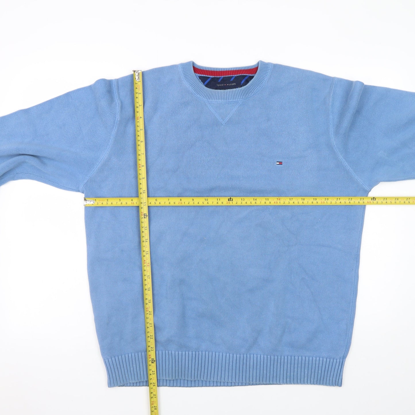 Mens UK Size XL Tommy Hilfiger Blue Pullover Jumper