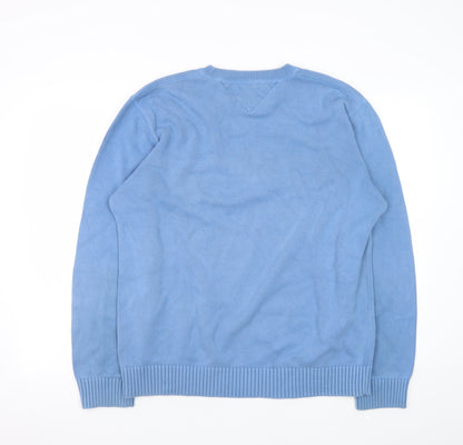 Mens UK Size XL Tommy Hilfiger Blue Pullover Jumper