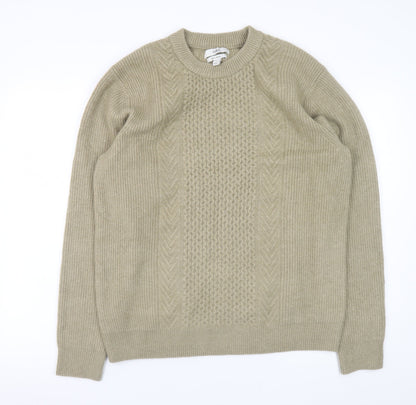 Mens UK Size L Marks and Spencer Beige Pullover Jumper