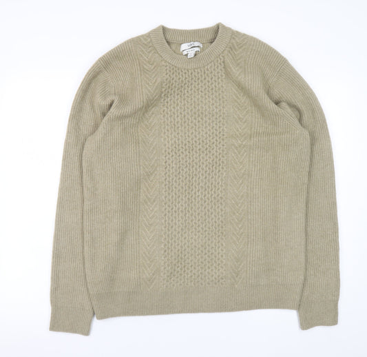 Mens UK Size L Marks and Spencer Beige Pullover Jumper
