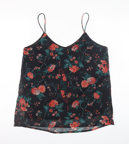 Vero Moda Women's Black Floral Camisole Top Size M Sleeveless