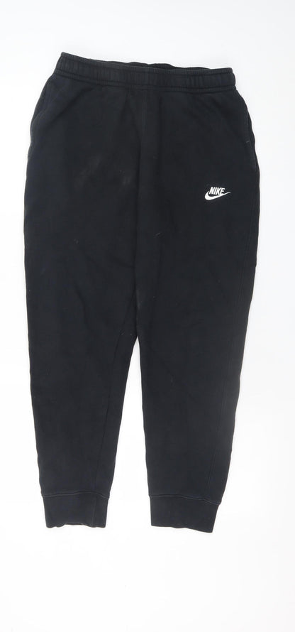Mens UK Size M Nike Regular Fit Jogger Black Trousers