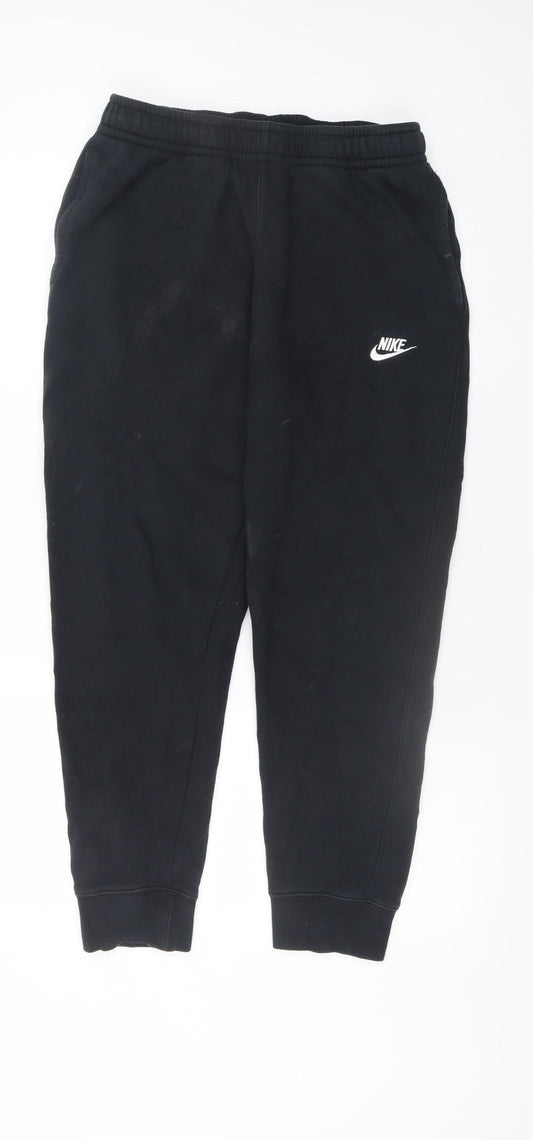 Mens UK Size M Nike Regular Fit Jogger Black Trousers