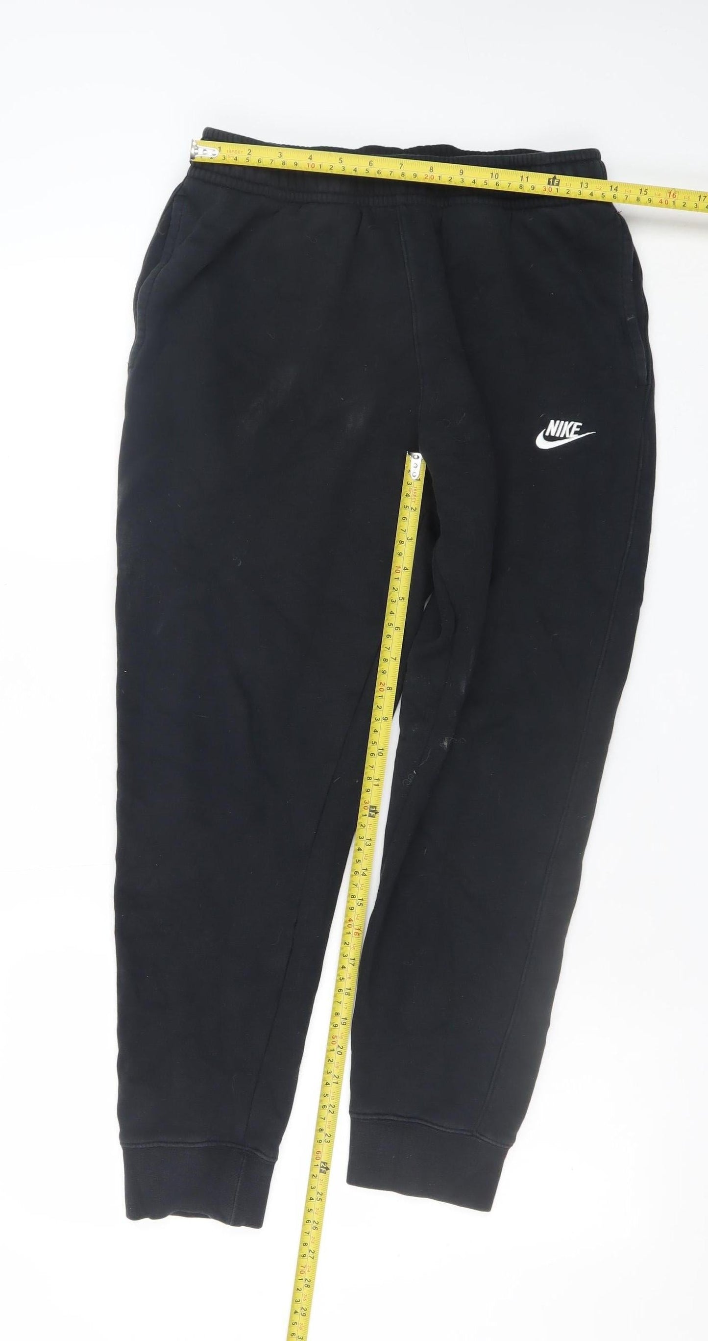 Mens UK Size M Nike Regular Fit Jogger Black Trousers