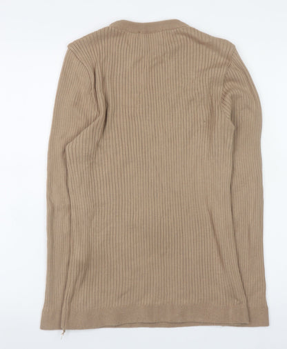 Mens UK Size S Topman Beige Pullover Jumper