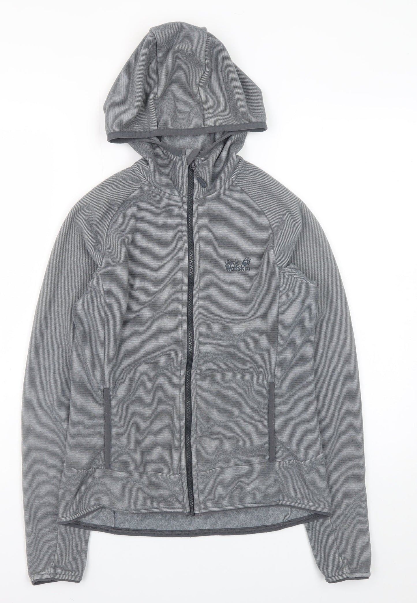 Unisex Adults UK Size S Jack Wolfskin Grey Full Zip Hoodie