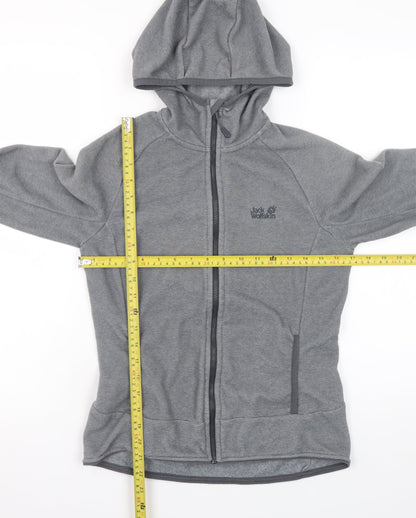 Unisex Adults UK Size S Jack Wolfskin Grey Full Zip Hoodie