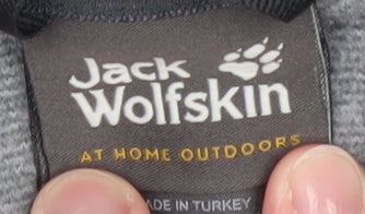 Unisex Adults UK Size S Jack Wolfskin Grey Full Zip Hoodie