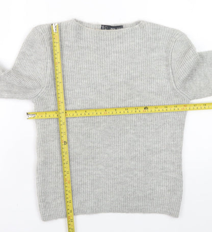 Womens UK Size XS MNG Grey Pullover Jumper