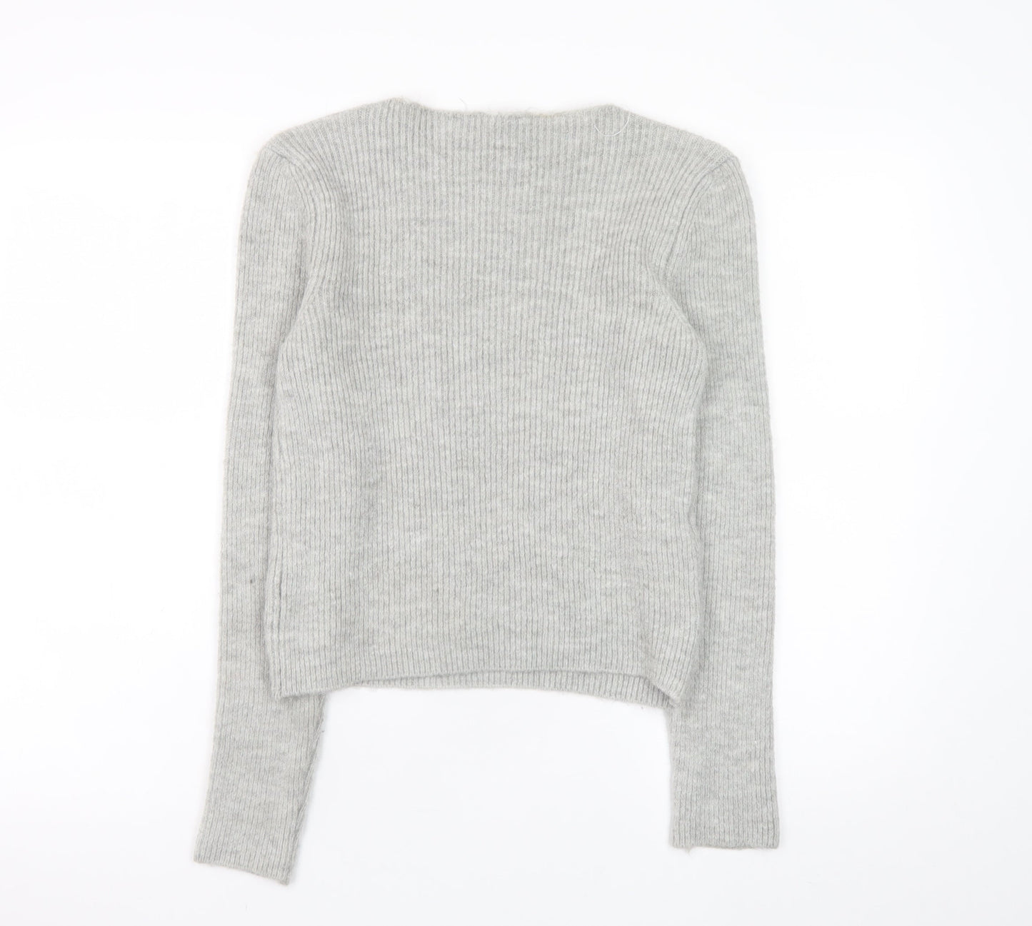 Womens UK Size XS MNG Grey Pullover Jumper