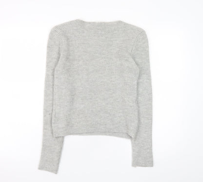 Womens UK Size XS MNG Grey Pullover Jumper