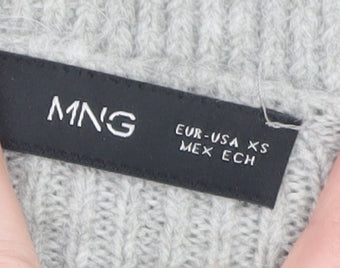 Womens UK Size XS MNG Grey Pullover Jumper
