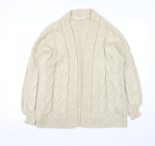 Next Women Ivory Cable-Knit Open Cardigan XS Acrylic Winter Jumper