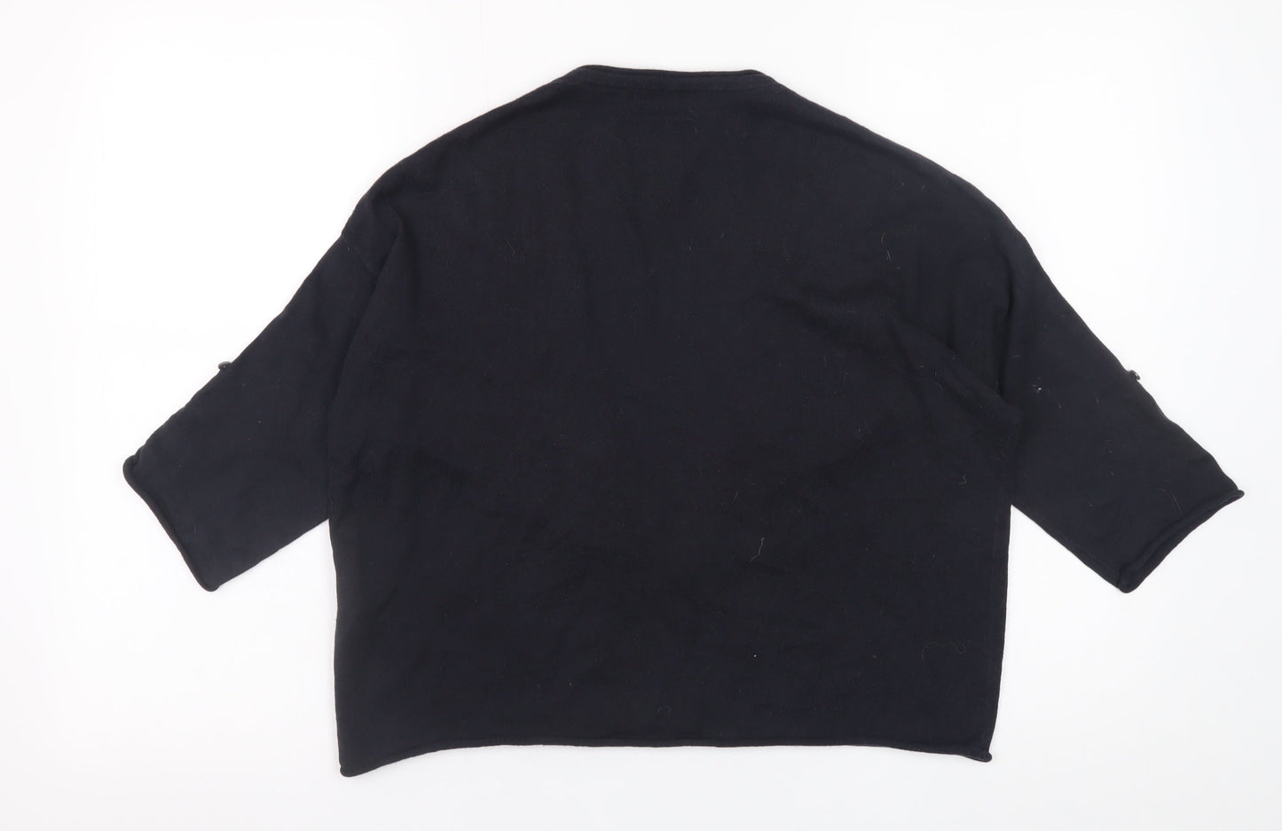 Womens UK Size S Woolovers Black Cardigan Jumper