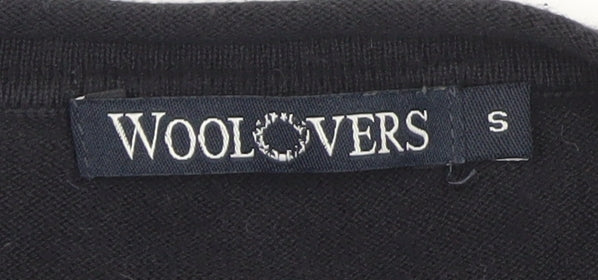 Womens UK Size S Woolovers Black Cardigan Jumper