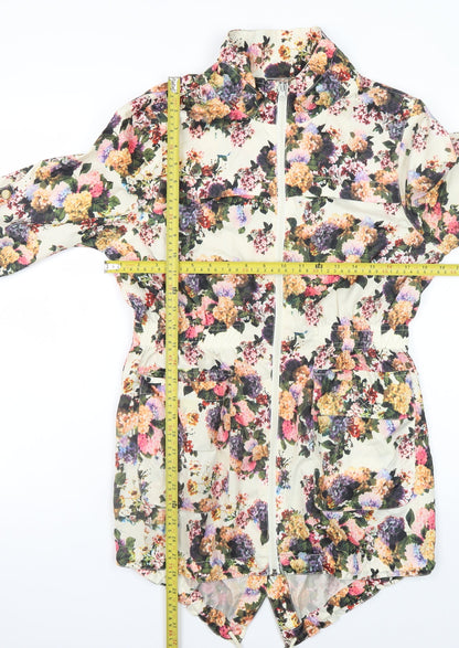 Womens UK Size 10 Brave Soul Multicoloured Anorak Coat