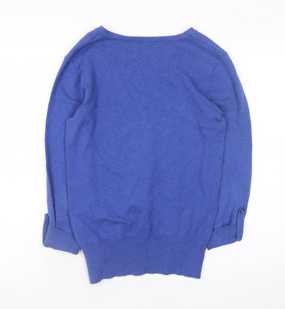Womens UK Size 12 Debenhams Blue Pullover Jumper