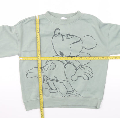 Womens UK Size XS Disney Green Pullover Sweatshirt