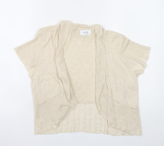 Womens UK Size M Wallis Beige Cardigan Jumper