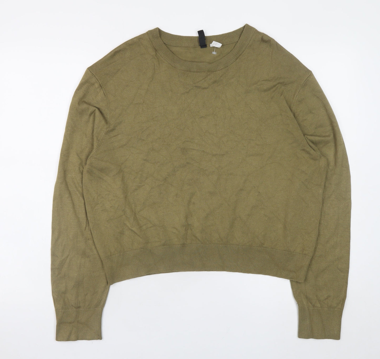 Womens UK Size M H&M Green Pullover Jumper