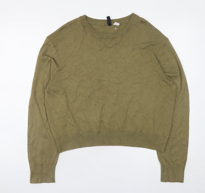 Womens UK Size M H&M Green Pullover Jumper