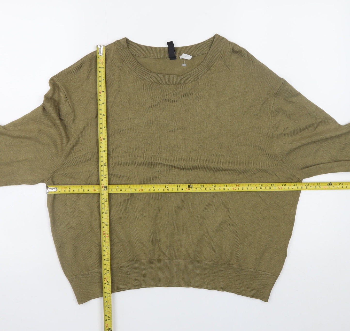 Womens UK Size M H&M Green Pullover Jumper