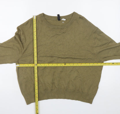 Womens UK Size M H&M Green Pullover Jumper