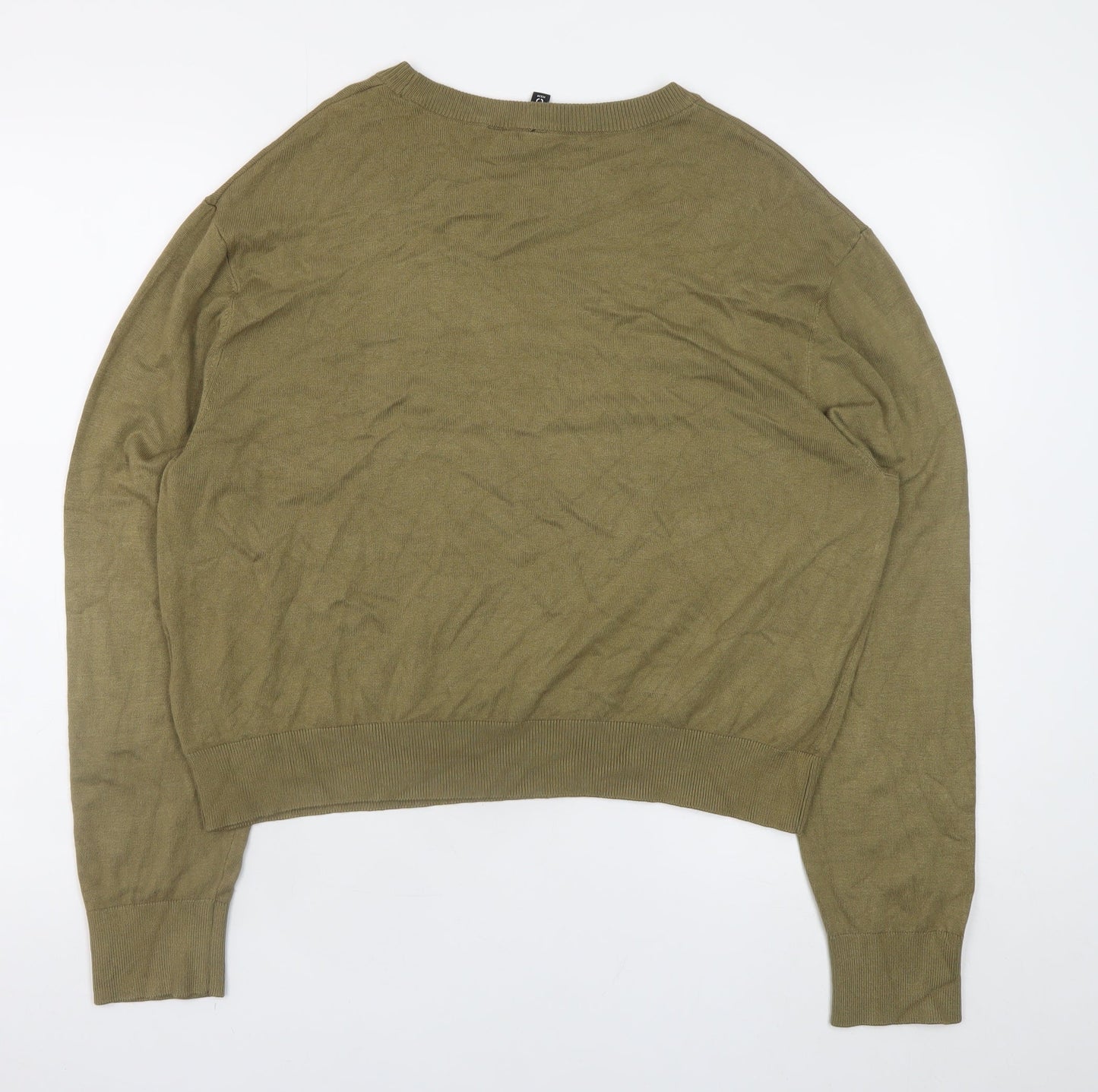 Womens UK Size M H&M Green Pullover Jumper