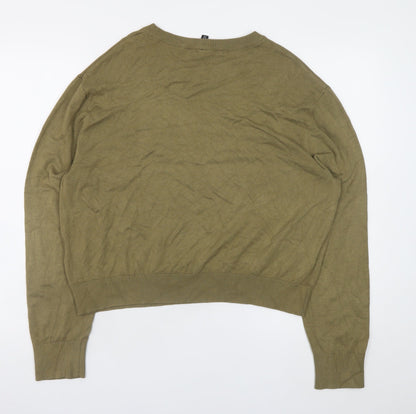 Womens UK Size M H&M Green Pullover Jumper