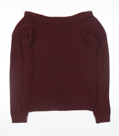 Womens UK Size S Missguided Red Pullover Jumper