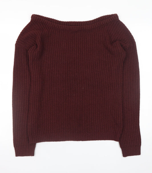 Womens UK Size S Missguided Red Pullover Jumper