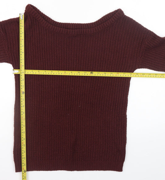 Womens UK Size S Missguided Red Pullover Jumper