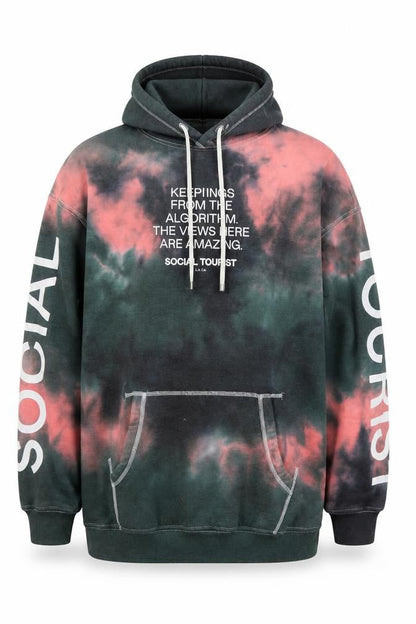 Mens UK Size M Social Tourist Multicoloured Pullover Hoodie