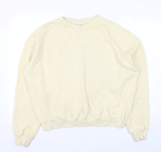 Womens UK Size M H&M Sport Beige Pullover Sweatshirt