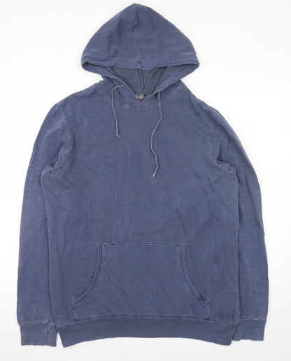 Mens UK Size M Rich Honey Blue Pullover Hoodie