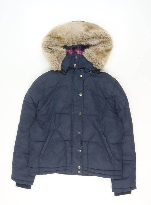 Womens UK Size 12 Jack Wills Blue Puffer Jacket
