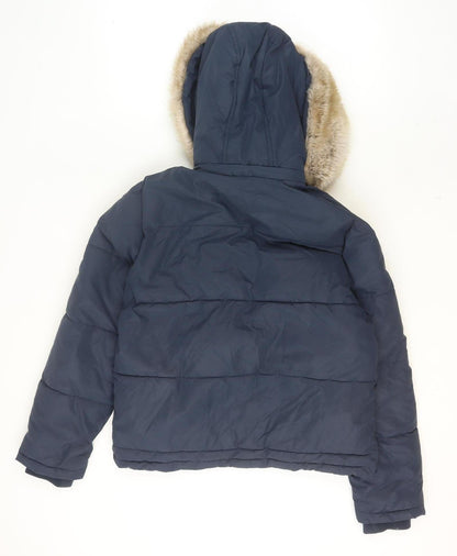 Womens UK Size 12 Jack Wills Blue Puffer Jacket
