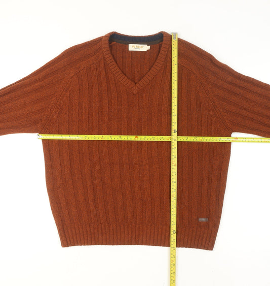 Mens UK Size L PG Field Brown Pullover Jumper