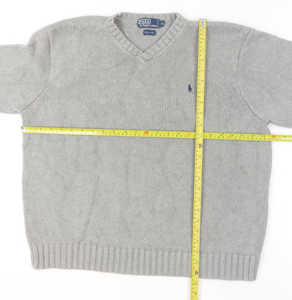 Mens UK Size XL Polo by Ralph Lauren Grey Pullover Jumper