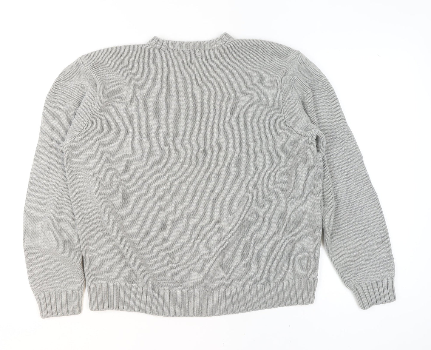 Mens UK Size XL Polo by Ralph Lauren Grey Pullover Jumper