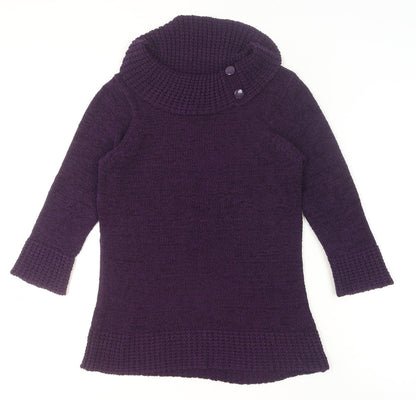Womens UK Size 12 BHS Purple Tunic Jumper