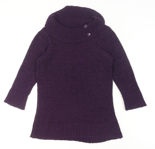 Womens UK Size 12 BHS Purple Tunic Jumper