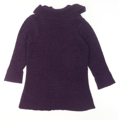 Womens UK Size 12 BHS Purple Tunic Jumper