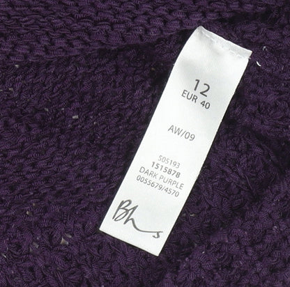 Womens UK Size 12 BHS Purple Tunic Jumper