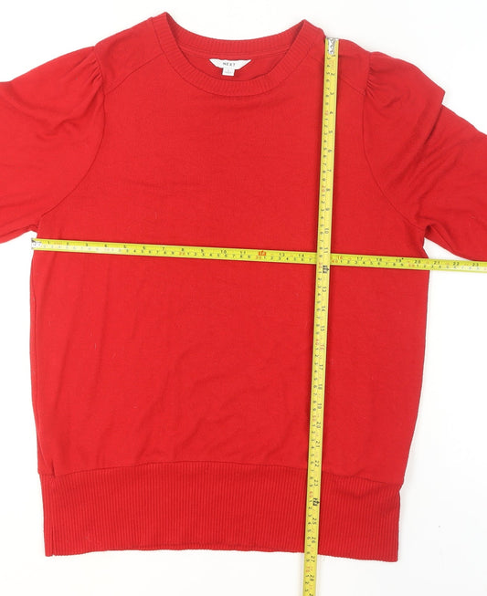 Womens UK Size L NEXT Red Pullover Jumper
