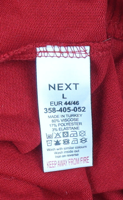 Womens UK Size L NEXT Red Pullover Jumper