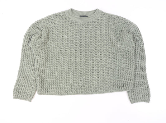 Womens UK Size M New Look Green Pullover Jumper